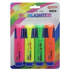 60-136 Μαρκαδόροι Υπογραμίσεως 5mm σετ=4τεμ JustNote 80156