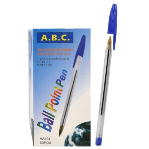 Στυλό Κλασσικό Διάφανο Ballpoint Μπλε 1mm  JustNote 8035