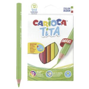 Ξυλομπογιά Carioca Jumbo σετ=12χρωματα  Carioca 42789