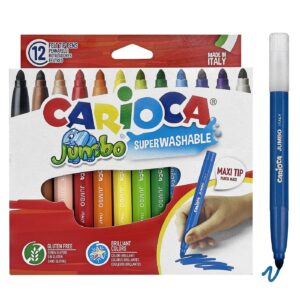 Μαρκαδόροι Carioca Jumbo 6mm σετ=12 Χρώματα  Carioca 40569