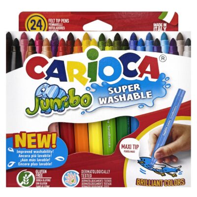 Μαρκαδόροι Carioca Jumbo 6mm σετ=24 Χρώματα  Carioca 40570