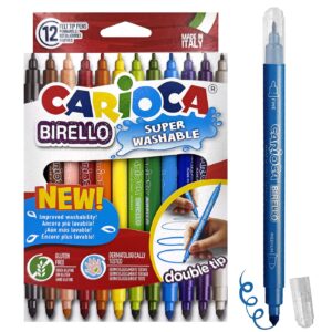 60-676 Μαρκαδόροι Διπλοί Carioca Birello 2,6 & 4,7mm σετ=12 Χρώματα Carioca 41457