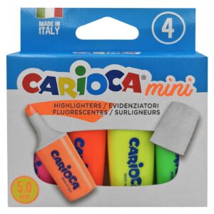 60-677 Μαρκαδόροι Υπογραμίσεως Carioca Μίνι 5,0mm σετ=4τεμ Carioca 42868