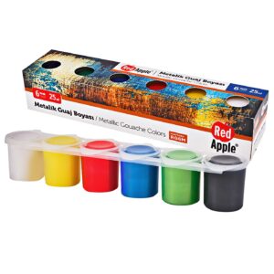 60-796 Τέμπερες Μεταλλικά Χρώματα πακ=6x25ml JustNote 80816