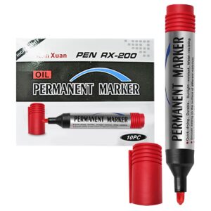 60-832 Μαρκαδόρος Ανεξίτηλος Κόκκινος 12,5x1,8cm JustNote 80852