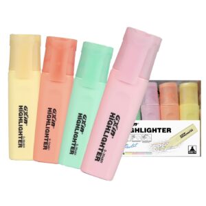 60-852 Μαρκαδόροι Υπογραμμίσεως Gxin Σετ=4 Χρώματα Παστέλ JustNote 80872