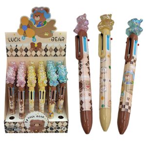 60-860 Στυλό 6 Χρώματα Μπάλα με Αρκούδα 17cm JustNote 80880