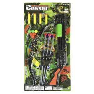 Καραμπίνα με Μπαλάκια & Βελάκια + Τόξο με Βέλη + Στόχος σε Καρτέλα 29x58cm ToyMarkt 88655