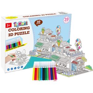 Παζλ 3d Χρωματισμού 39 τεμ Παγωτατζίδικο 26x18x3cm ToyMarkt 891731