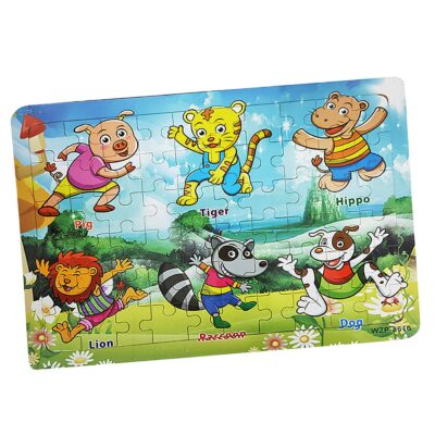 Παζλ Ξύλινο 60 τεμ Ζωάκια 30x22,5xcm ToyMarkt 891932