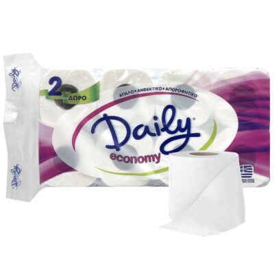 Χαρτί Υγείας Daily Soft 8τεμ Μήκος Ρολού:19,7m 65gr Daily