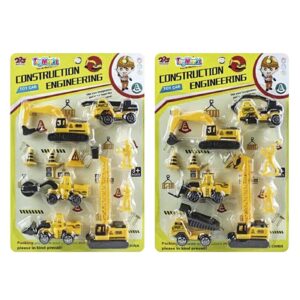 70-1946 Οχήματα Pull Back Δομικά σε Καρτέλα 26x38cm ToyMarkt 901966