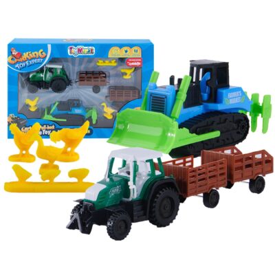 Οχήματα Pull Back Αγροτική ζωή σε Κουτί 28x20x5cm ToyMarkt 902209