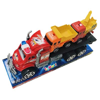 Φορτηγό Friction με 2 Δομικά Οχήματα 26x12x8cm ToyMarkt 902288