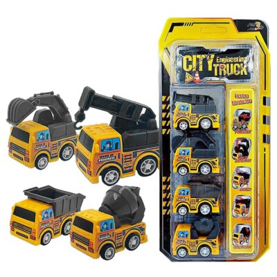 Δομικά Οχήματα Pull Back σε Καρτέλα 30x14x3cm ToyMarkt 902303
