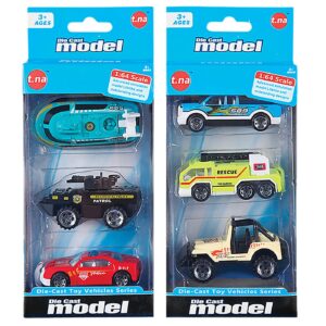 71-3083 Σετ 3 τεμ Μεταλλικά Οχήματα Free Wheels 21x9cm ToyMarkt 913103