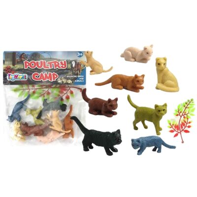 Μικρό σετ 8 Γατάκια 14x16cm ToyMarkt 913153