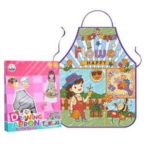 71-3185 Ποδιά Ζωγραφικής Λουλούδια 36x46cm & 12 Χρώματα 19x23x5cm ToyMarkt 913205