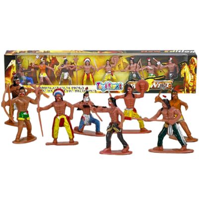 8 Ινδιάνοι σε Μακρόστενο Κουτί 39x8x3cm ToyMarkt 913270