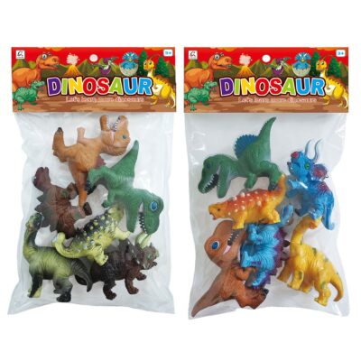 6 Δεινοσαυράκια 8-12cm σε Σακουλάκι 30x19x5cm ToyMarkt 913454