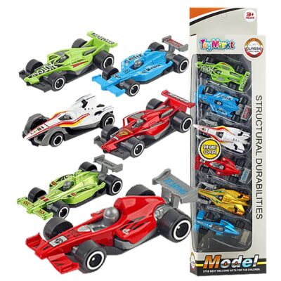Κουτί 6 Φόρμουλες 8cm Μεταλλικές Free Wheels 35x9x4cm ToyMarkt 913481