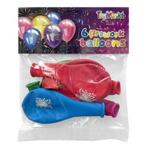 71-3464 Σετ 6 Μπαλόνια Πυροτεχνήματα 30cm ToyMarkt 913484