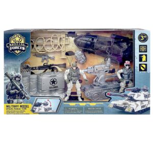 71-3537 Στρατιωτικό Ερπυστριοφόρο + Σκάφος σε Κουτί 34x21x8cm ToyMarkt 913557
