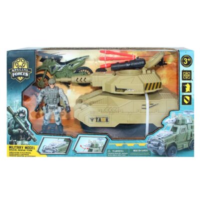Στρατιωτικό Τανκ + Μότο 32x18x11cm ToyMarkt 913559