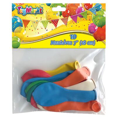 Σετ 10 τεμ Μπαλόνια 7" 18cm ToyMarkt 9199