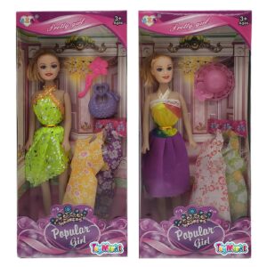 Κούκλα Popular Girl & Αξεσουάρ & Φορέματα 14x32x5cm ToyMarkt 922072