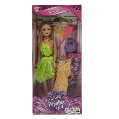 Κούκλα Popular Girl & Αξεσουάρ & Φορέματα 32x14x5cm ToyMarkt 922072