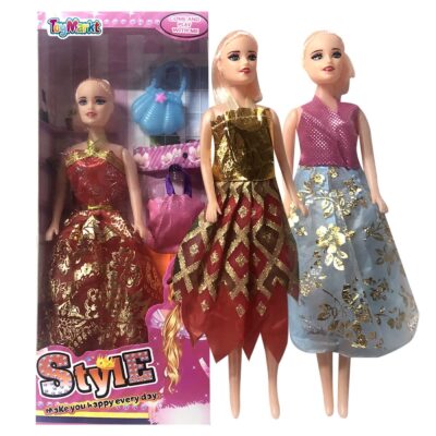 Κούκλα Style με Τσάντα & Έξτρα Φόρεμα 13x32x4cm ToyMarkt 922076