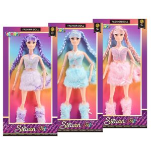 Κούκλα 29cm Κοτσίδες & Γούνινες Μπότες 16x33x5cm ToyMarkt 922103