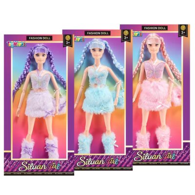 Κούκλα 29cm Κοτσίδες & Γούνινες Μπότες 16x33x5cm ToyMarkt 922103