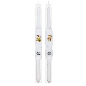 73-1479 Λαμπάδα Πλακέ * Καλό Πάσχα * 40cm Bunny's 931499