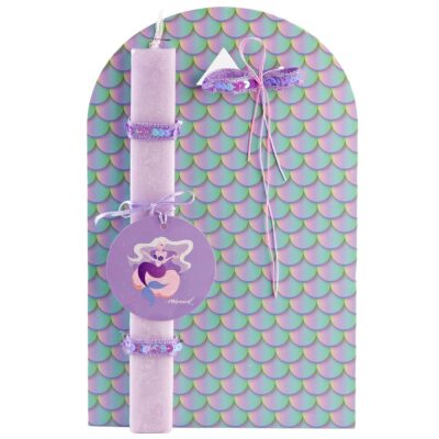 Λαμπάδα με Πλαίσιο Γοργόνα 32x20cm Κερί=29x3x1cm Bunny's 931855