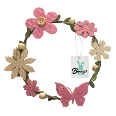 Στεφάνι Μεταλλικό με Λουλούδια Φ16cm Bunny's 931878