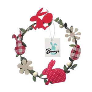 73-1972 Στεφάνι Μεταλλικό Λαγοί-Αυγα ø16cm Bunny's 931992