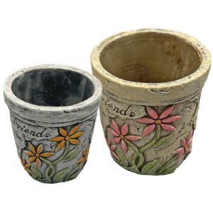 Γλαστράκι-Κασπώ Κεραμικό Λουλουδάκια 11x10cm Bunny's 932012