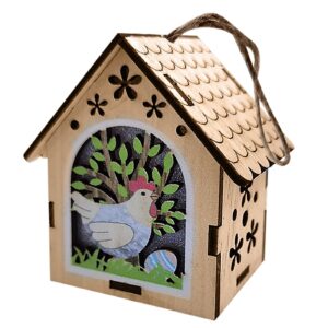 73-2080 Στολίδι Σπιτάκι με Κότα & Αυγα 8x7x5cm Bunny's 932100