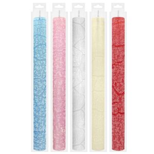 73-2091 Λαμπάδα Στρογγυλή Χρωματιστή ματ Ανάγλυφη 30cm x ø2,8cm Bunny's 932111