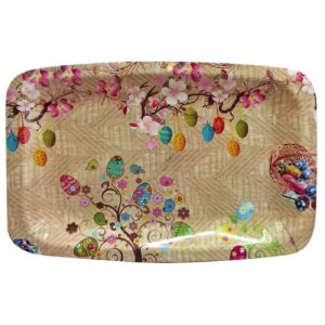 73-2124 Δίσκος Ορθογώνιος Κυρτός Πασχαλινός 33x22cm Bunny's 932144