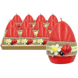 Κερί Αυγό με Πασχαλίτσα 9cm Bunny's 932159