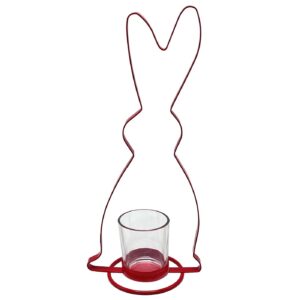 Κηροπήγιο Ρεσώ Κόκκινος Λαγός 31,5x12,5x8,5cm Bunny's 932171
