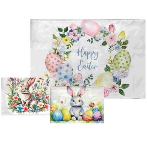 73-2189 Σουπλά Πασχαλινό Υφασμάτινο 3 Σχέδια 42x28cm Bunny's 932209