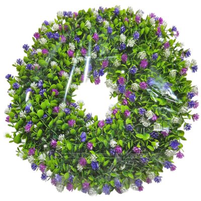 Στεφάνι με Φύλλωμα & Πολλά Άνθη ø45cm Bunny's 932270