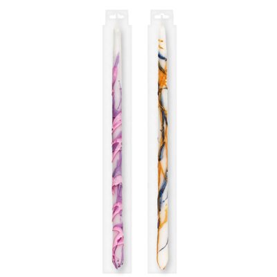 Λαμπάδα Λευκή Πιτσιλωτή 40cm Bunny's 93443