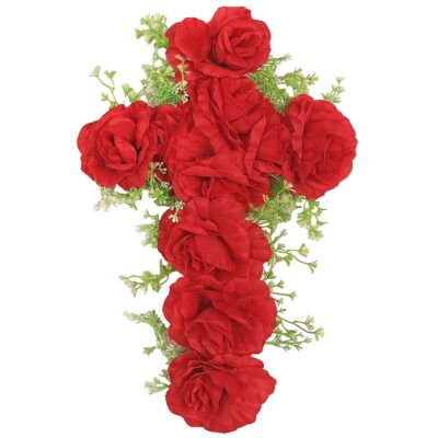 Σταυρός με Τριαντάφυλλα 47x30cm Bunny's 93798