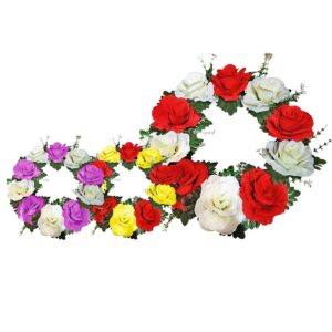 73-974 Στεφάνι 10 Τριαντάφυλλα ø35cm Bunny's 93994