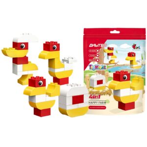 Σετ 10 τεμ Τουβλάκια Happy Farm, 3+ Ετών 16x21cm ToyMarkt 95423